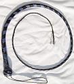 4ft Blue and Black 20 plait Signal whip with Box Pattern Knot A